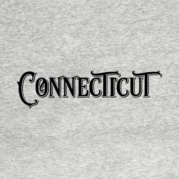 Connecticut State Vintage Type by letnothingstopyou